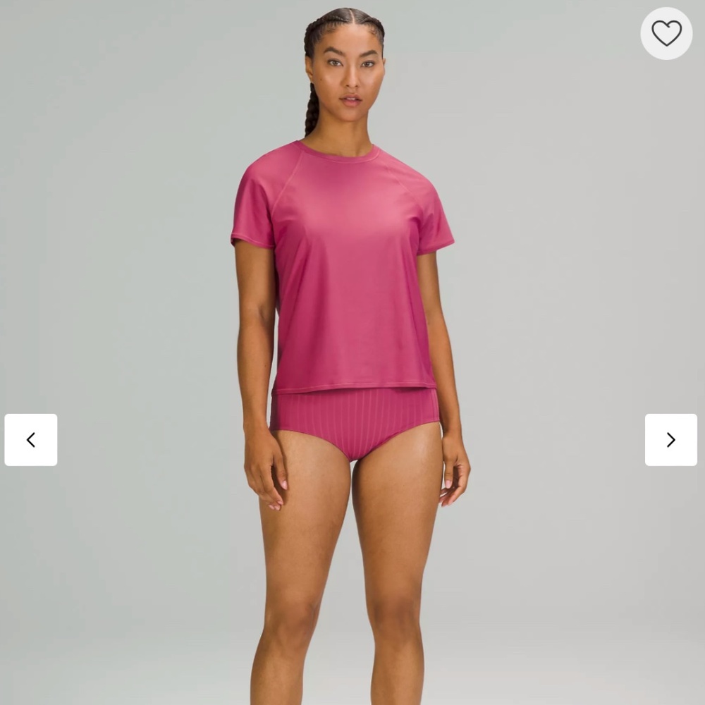 lululemon Waterside Relaxed UV Protection Short-Sleeve Shirt Pink Lychee, XS